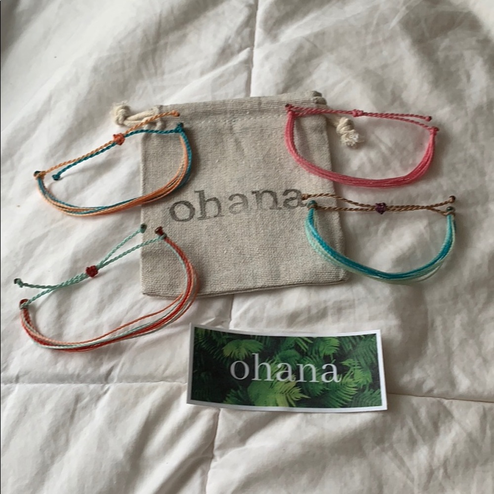 4 Ohana Bracelets Adjustable